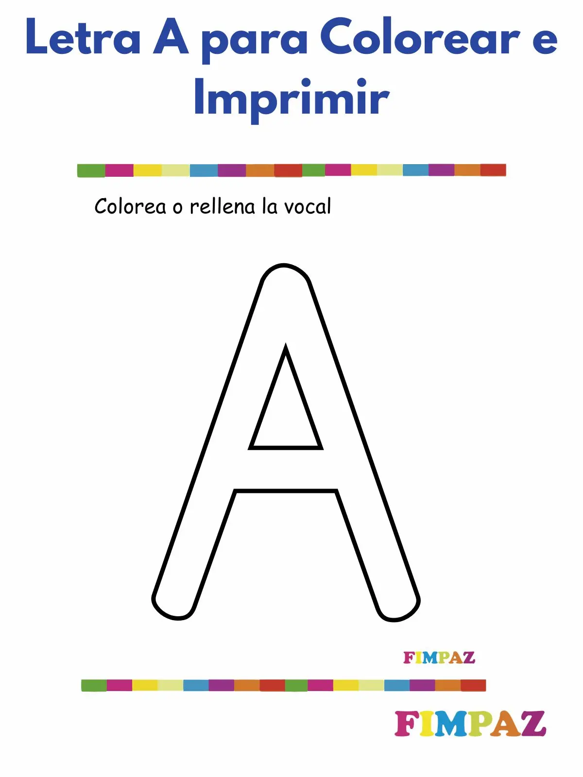 Letra A para Colorear