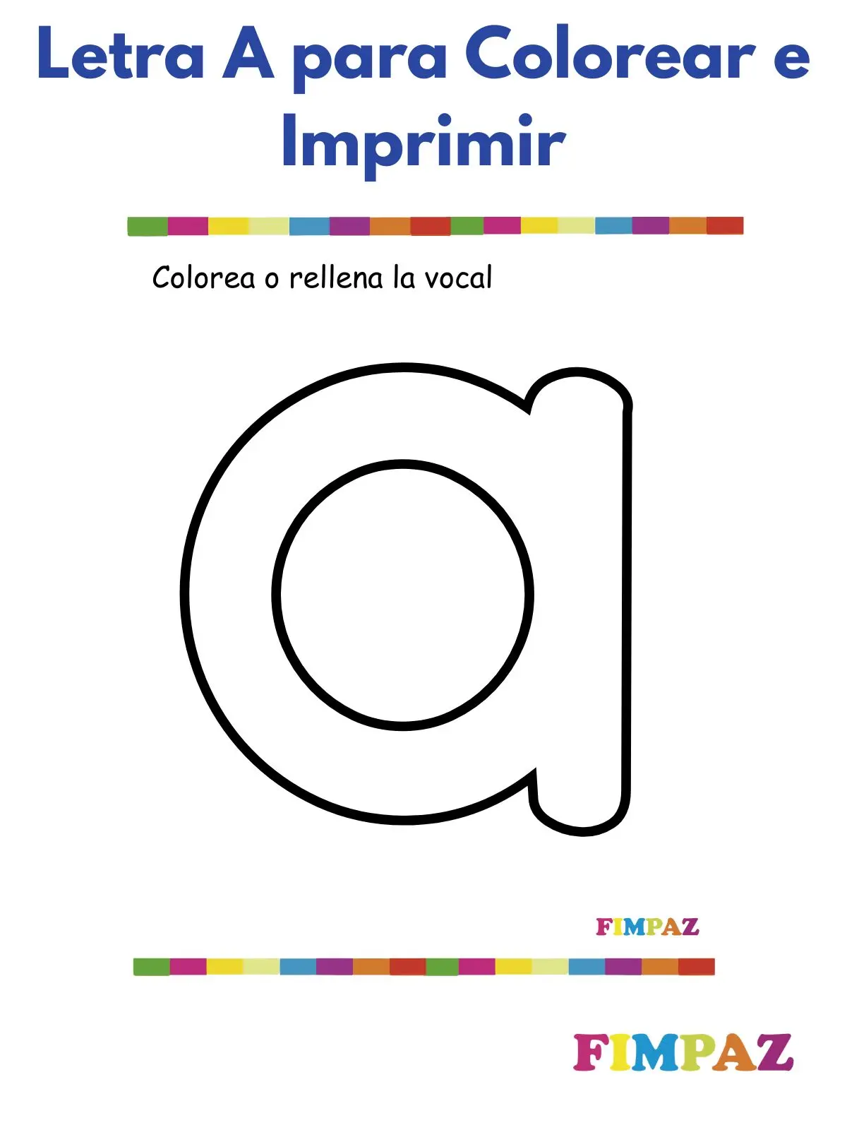 Letra A para Colorear