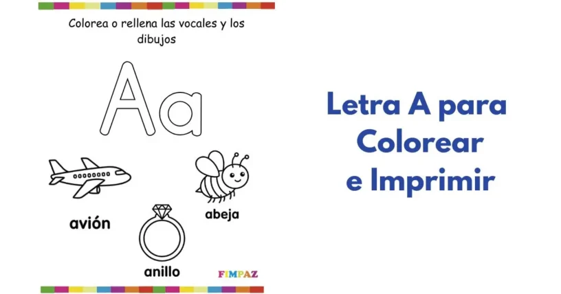 Letra a para colorear e imprimi