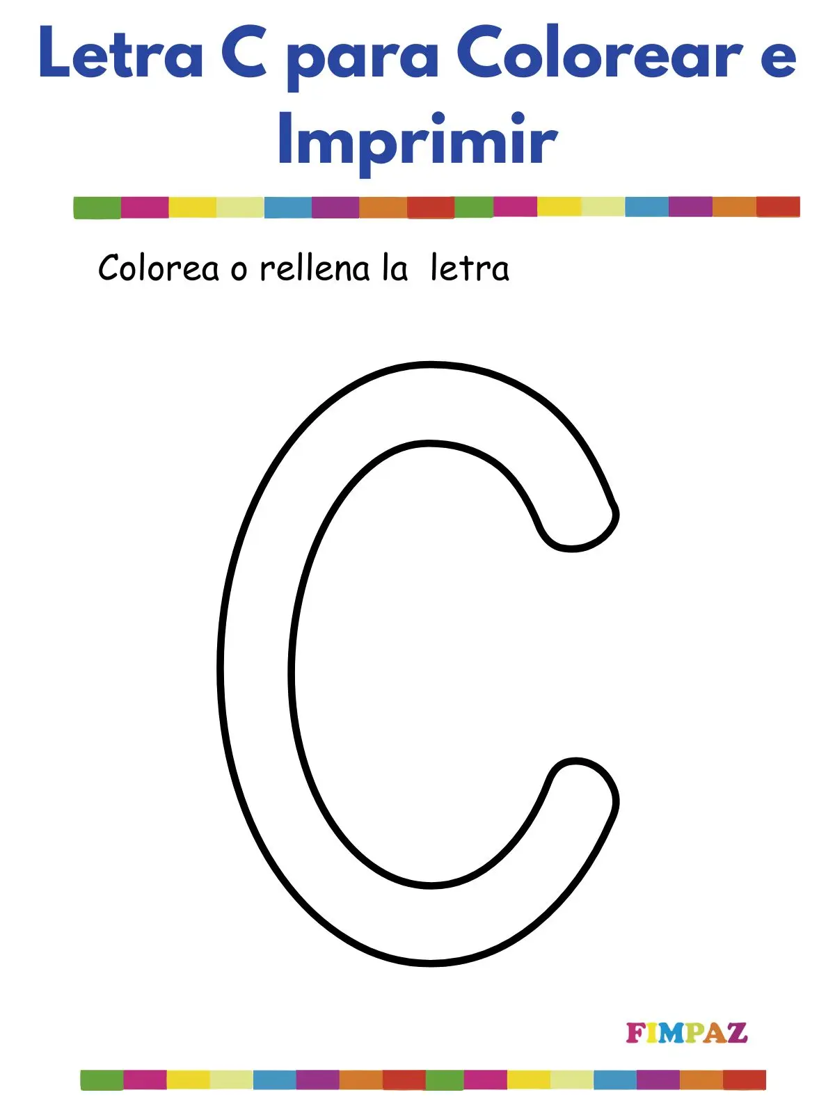 letra c para colorear e imprimir