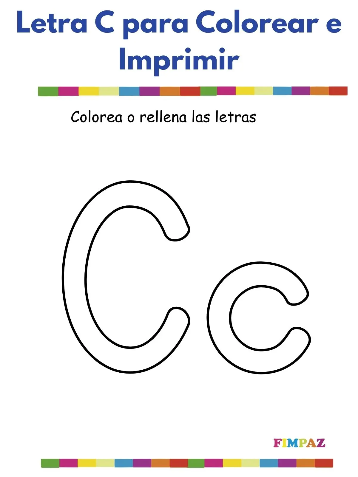 Letra c par colorear