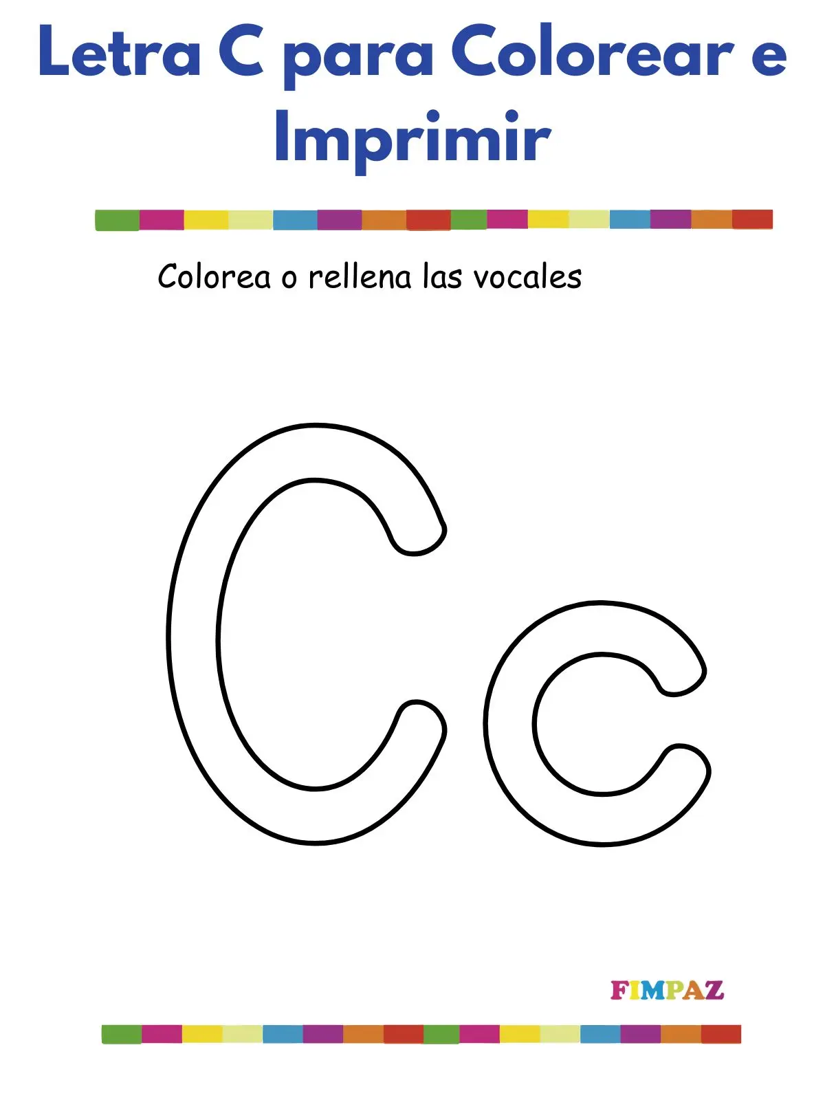 letra c para colorear e imprimir