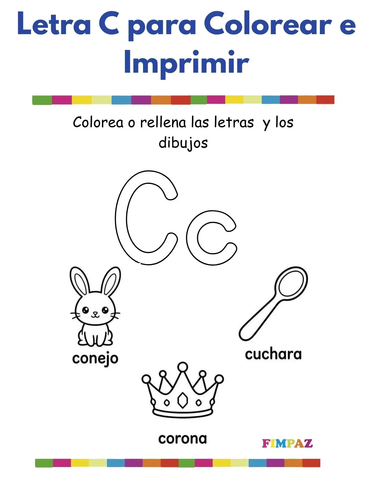Letra c par colorear
