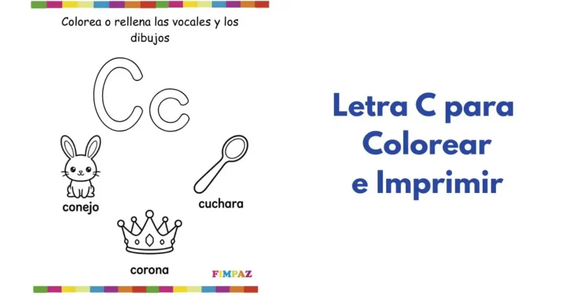 letra c para colorear e imprimir