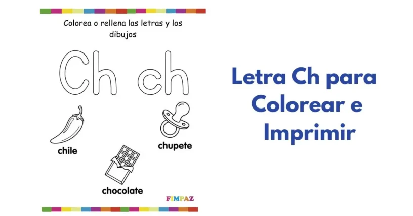 Letra ch para colorear