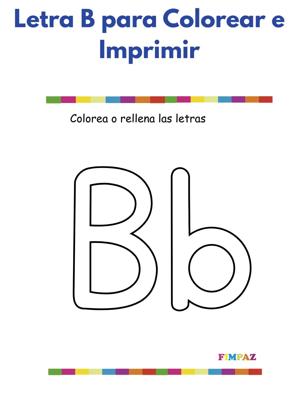 letra b para colorear 