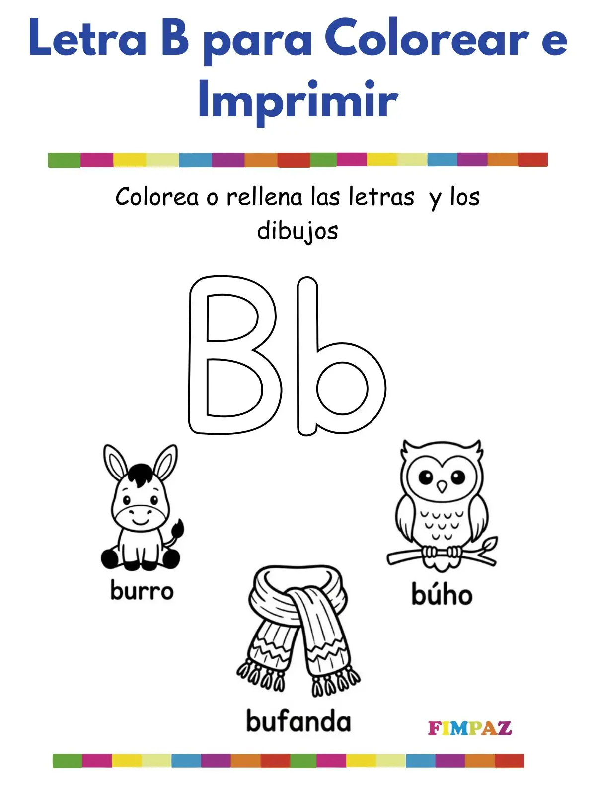 letra b para colorear 