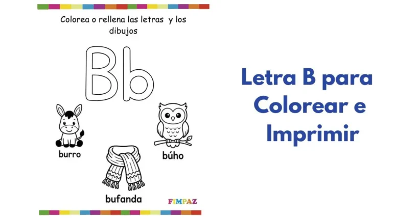 letra b par colorear