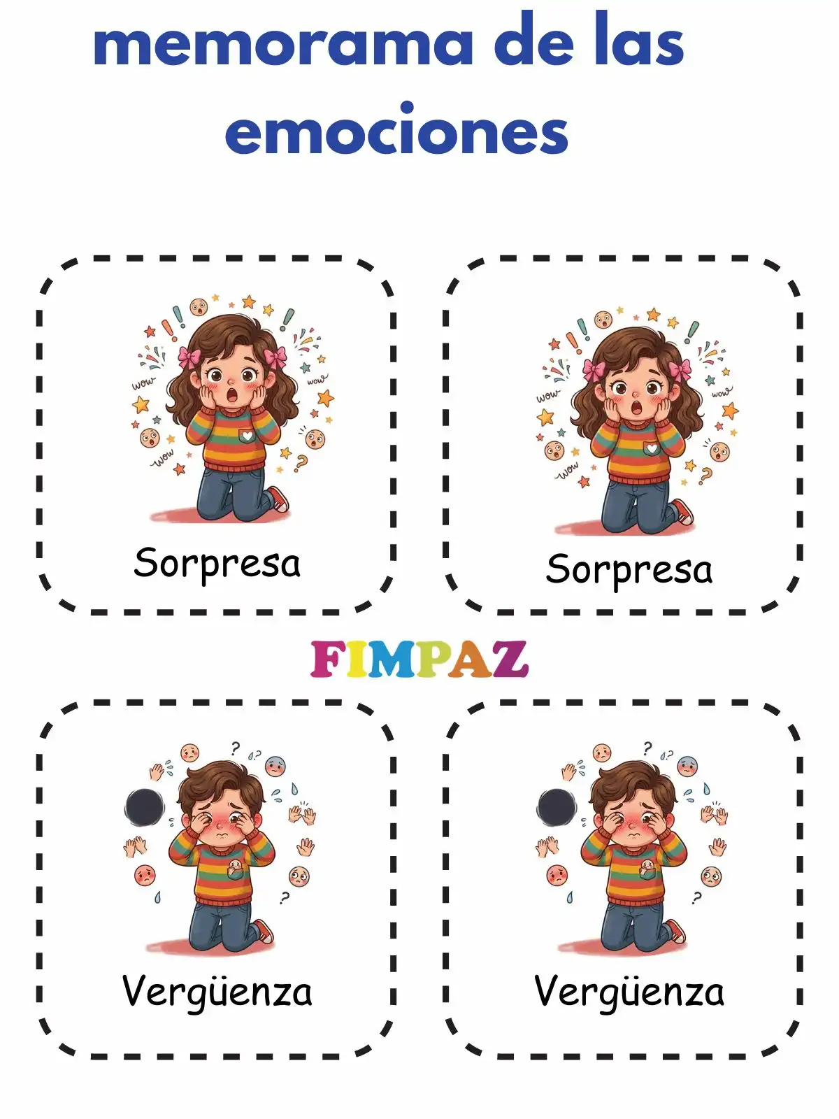 Memorama de las Emociones para Imprimir