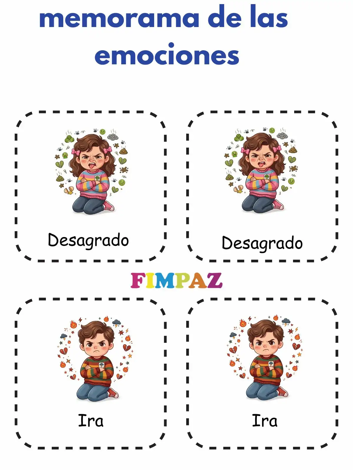 Memorama de las Emociones para Imprimir