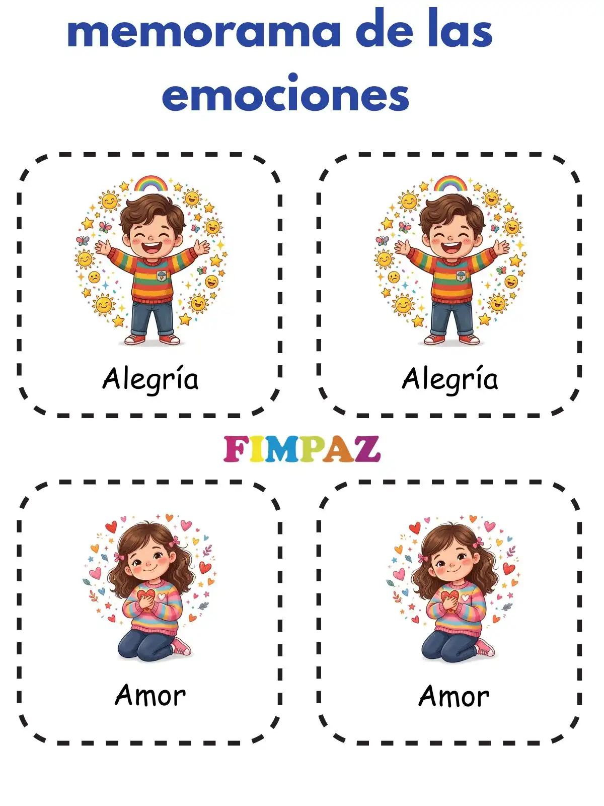 Memorama de las Emociones para Imprimir