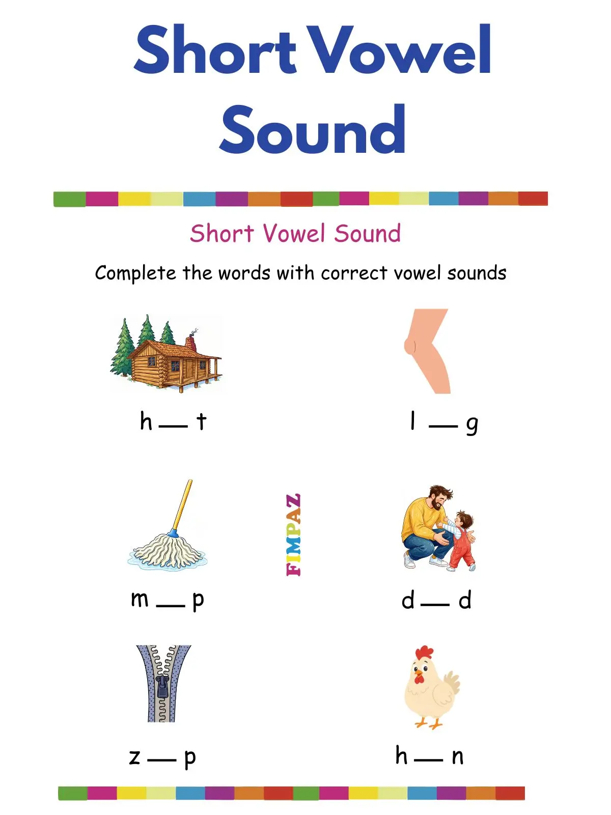 Short Vowel Worksheets
